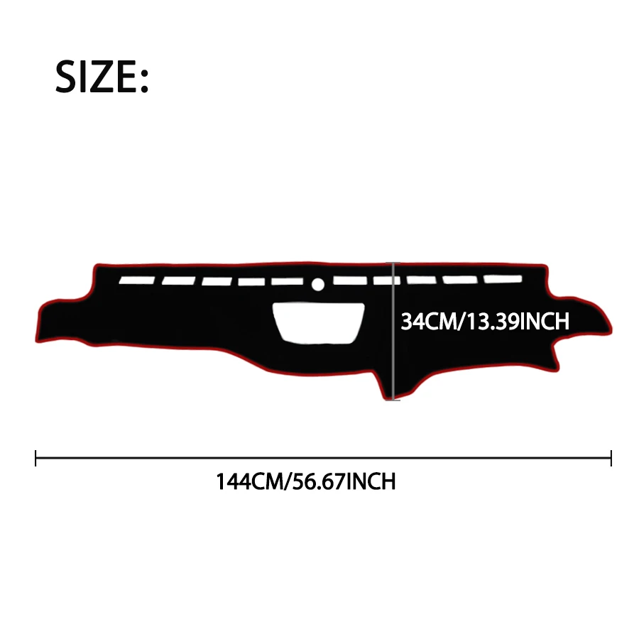 Car Dashboard Cover Avoid Light Pad Instrument Platform Cover Mat Carpet Accessories For JEEP Wrangler 2007-2017