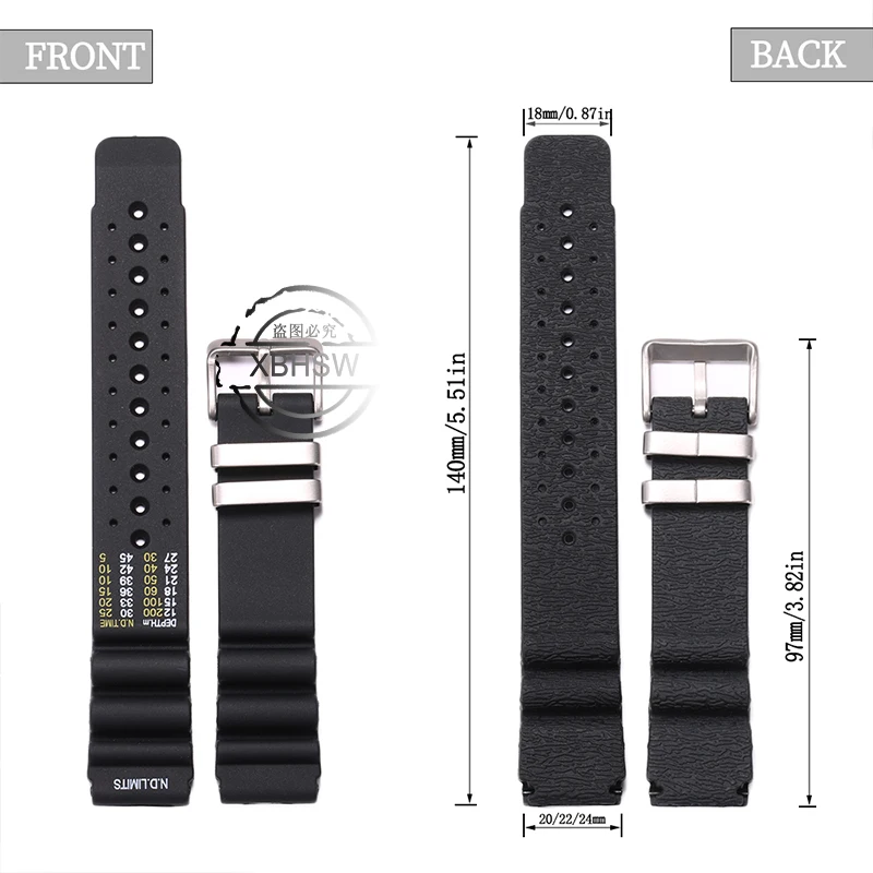 Watch Accessories Resin Strap 20/22/24mm Suitable for Citizen promaster nd limits Solar Sports Diver Steel Bezel Band Bracelet