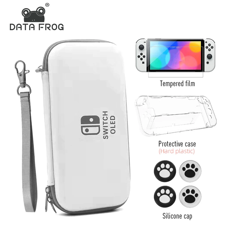 DATA FROG Carrying Compatible-Nintendo Switch OLED Storage Case Storage Bag Cover for Switch OLED Set Accessories