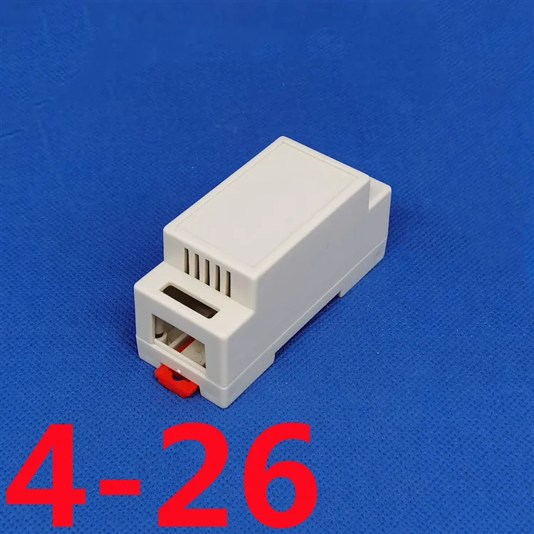 Pasokan DIN Rail Electric Shell Safety Barrier Isolation Module ABS Plastic Shell 4-26 4-26-1: 89X36X44MM Diy Case Control Box