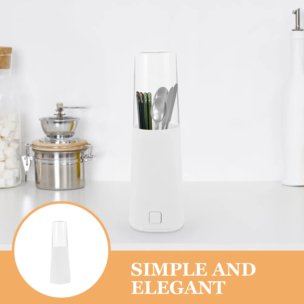 

Kitchen Chopstick Box Plastic Organizer with Lid Drainage Cutlery Storage Minimalist Japanese Style Utensil Holder