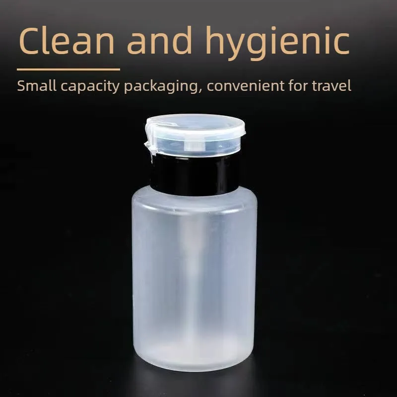 Refillable Leakproof Dispenser for Cotton Pads, Manicure Salon Travel，Tulip Print Nail Polish Remover Pump Bottle