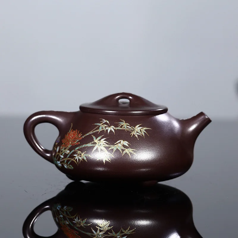 Dropshipping Available. Handmade Yixing Zisha Teapot Crafted Senior Artisan The First Factory Made From Mixed Purple Clay Dec