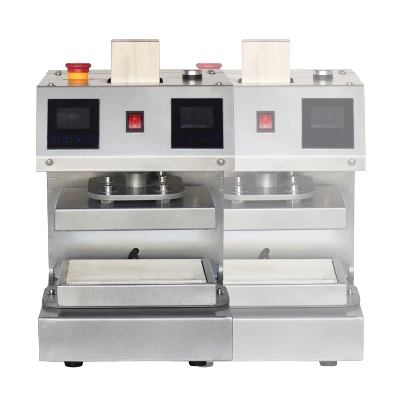 Newly designed 12 ton double heating plate electric automatic opening double plate hot press machine 6x8cm