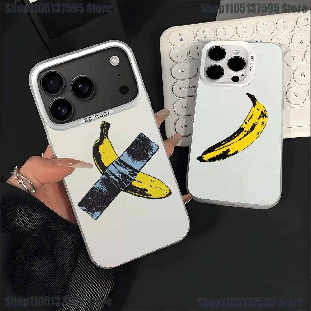 

A-Andy W-Warhol Art Banana Phone Case For iPhone 16,15,14,13,12,11,Pro,XS,Max,Plus,Mini,SE4,E White Matte Shockproof Cover