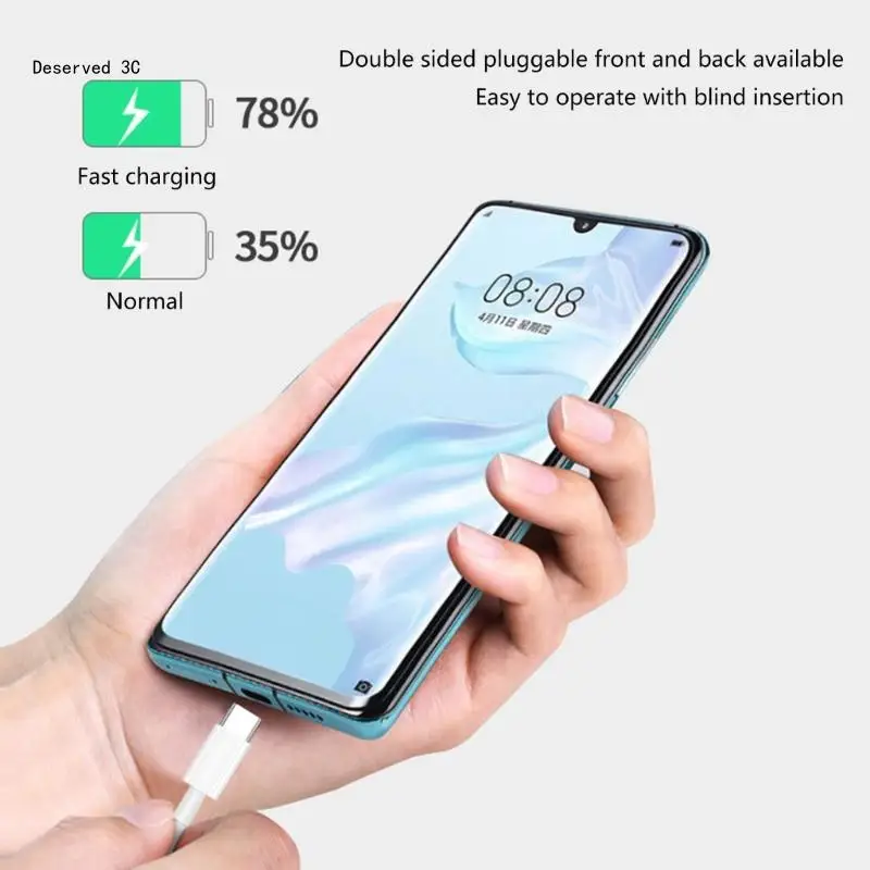 USB C to USB C Data Cable Fast Charging Line Short 20CM 60W for iphone 15 cellphone tablets