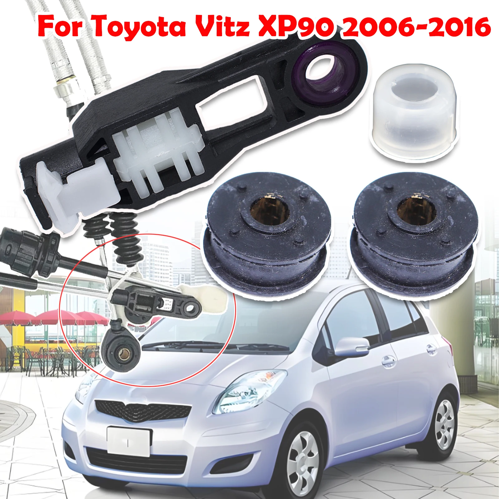 

Car Manual Gear Shift Selector Lever Linkage Cable End Rod Connector Shifter Bushing 33820-52440 For Toyota Vitz XP90 2006-2016