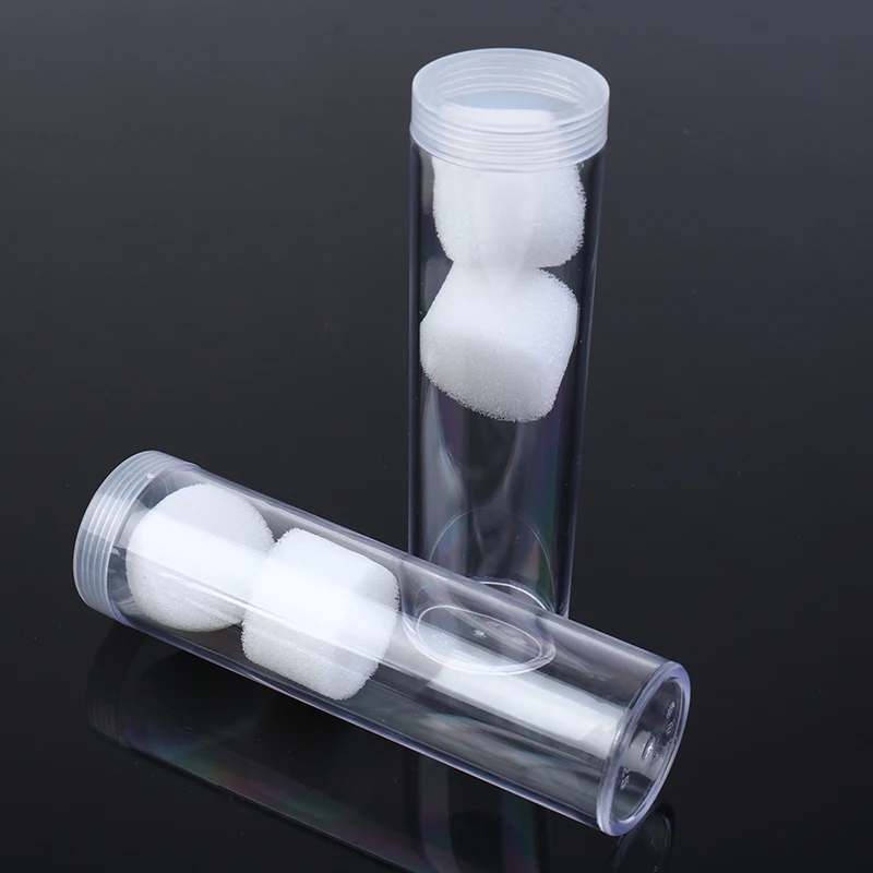 2 Pcs 25mm Round Clear Plastic Coin Fits Quarter Dollar Storage Tubes Screw Home