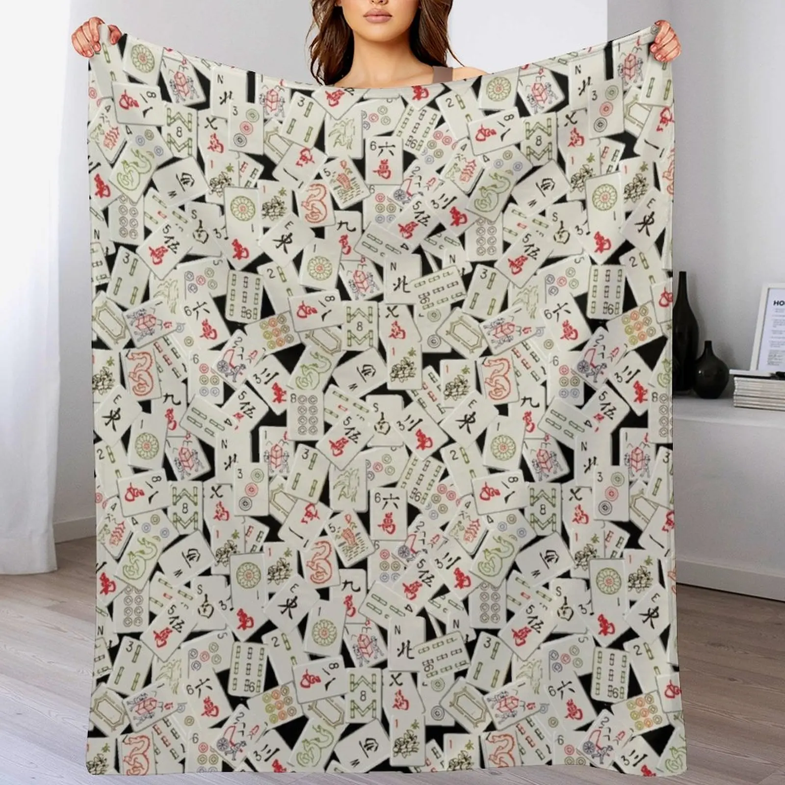 

Mahjongg Rocks! Throw Blanket Bed Fashionable Soft Plaid Hair for babies Blankets