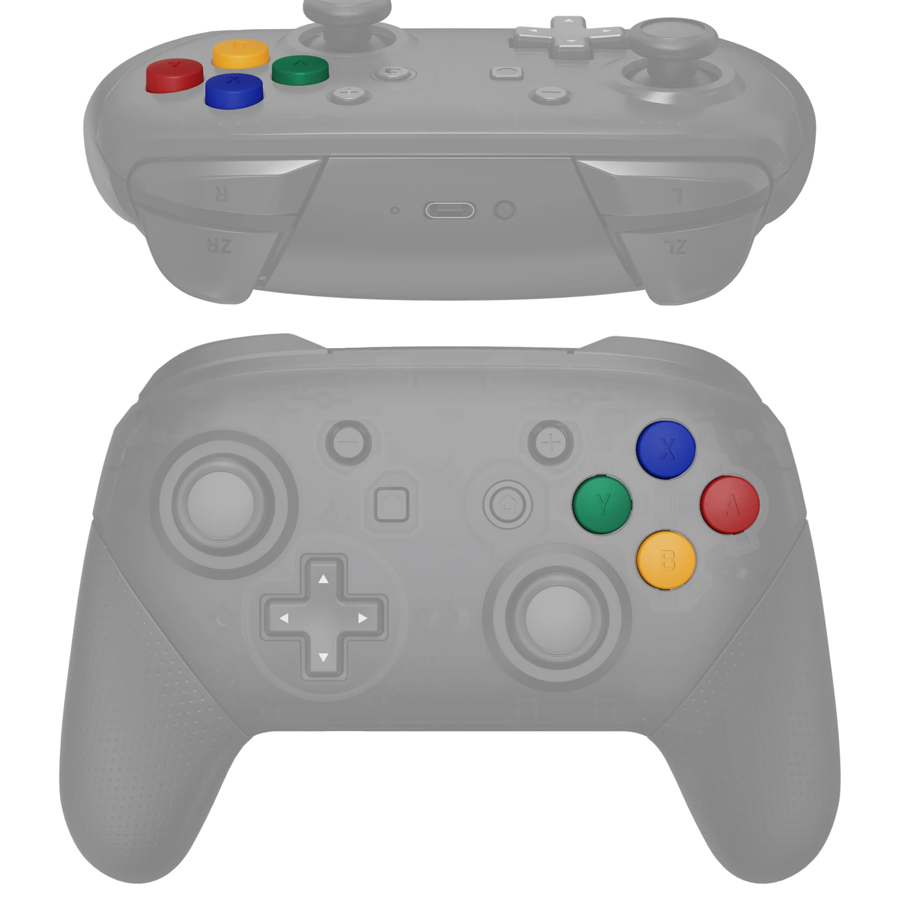 eXtremeRate Colorful Repair ABXY Buttons for Nintendo Switch Pro Controller