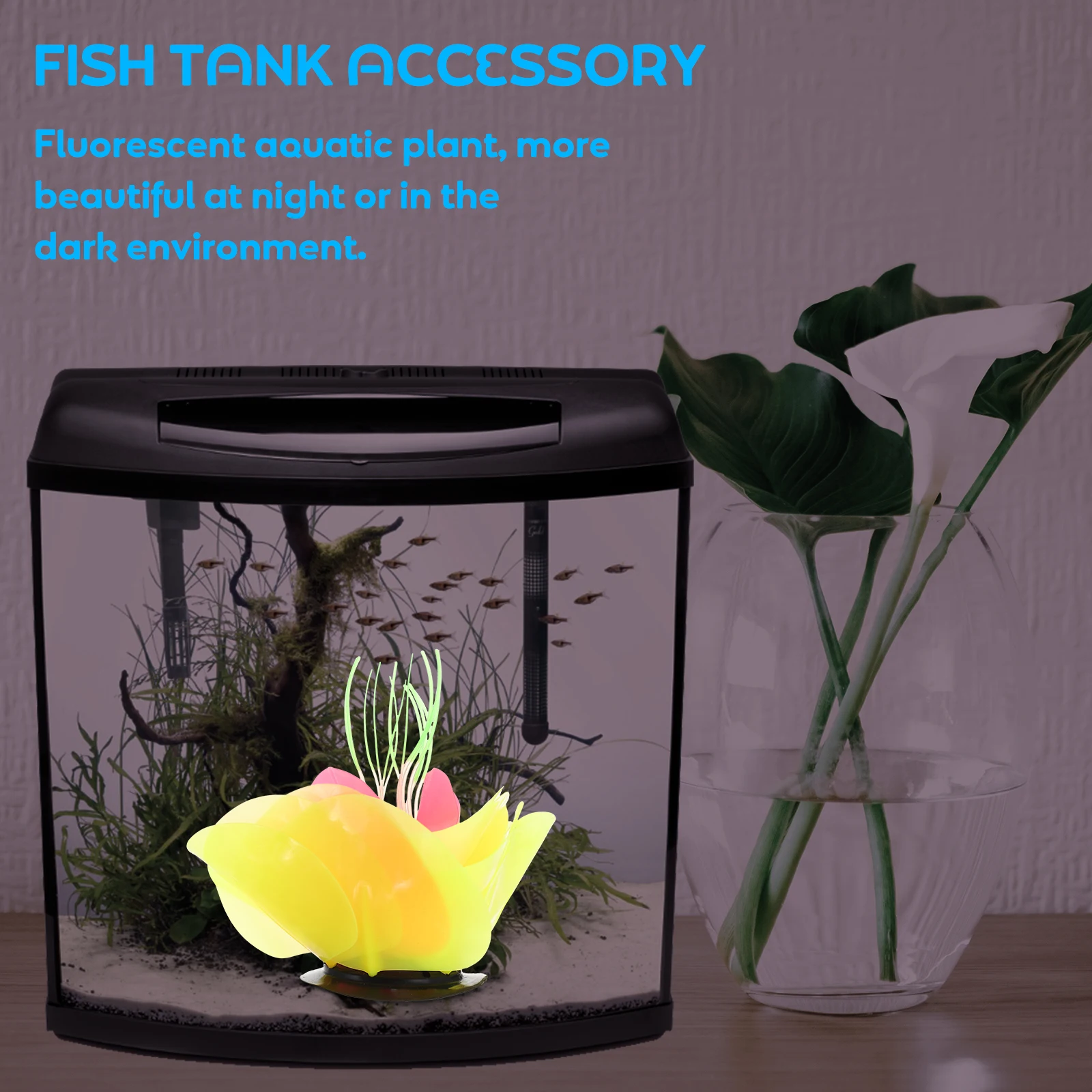 

Glowing Aquarium Decorations Silicone Coral Adornment Simulation Water Grass Fish Tank Plants Artificial Water Grass