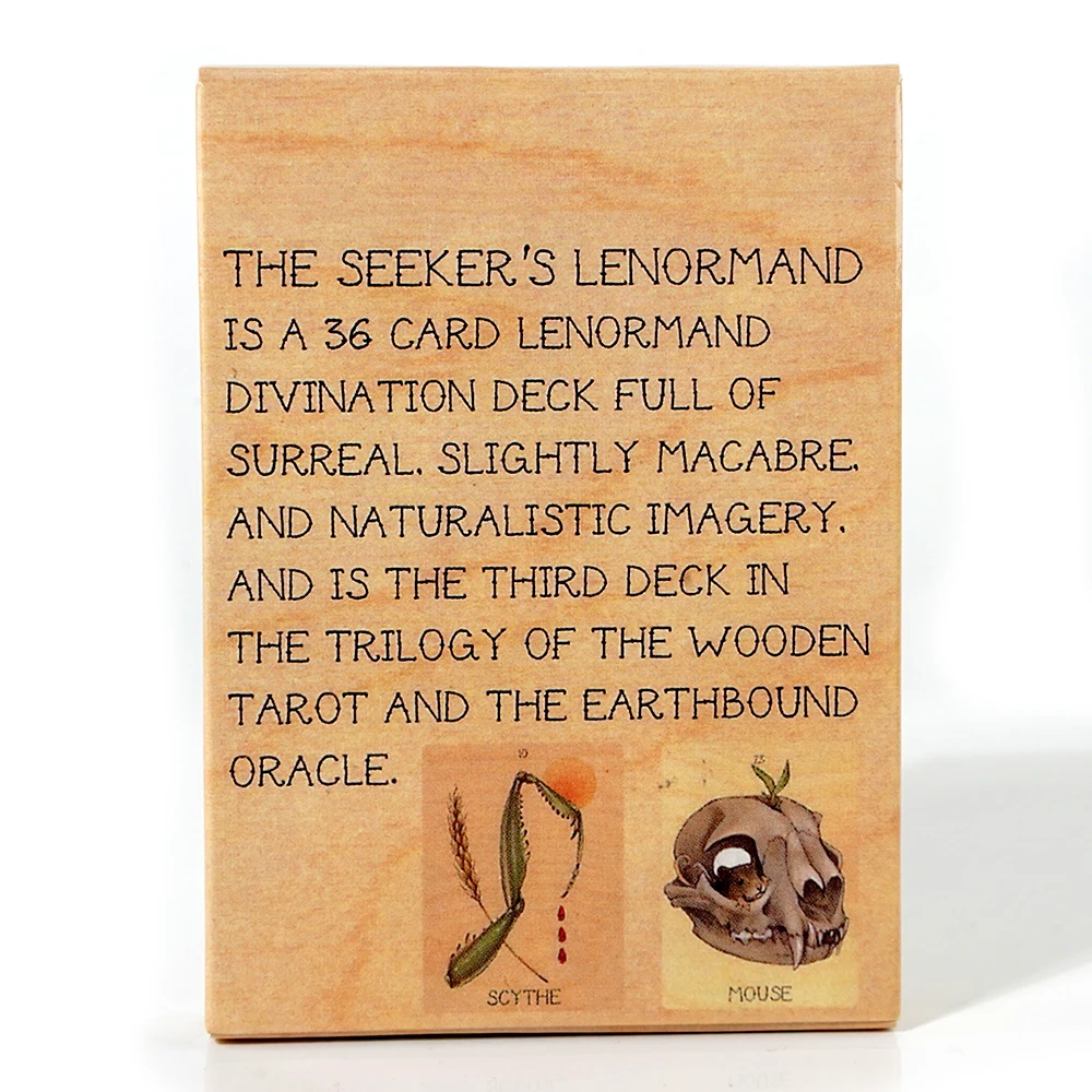 The Seeker\'s Lenormand full Deck divination completed in 2016 with 36 card lenormand deck The Wooden Tarot and The Earthbound