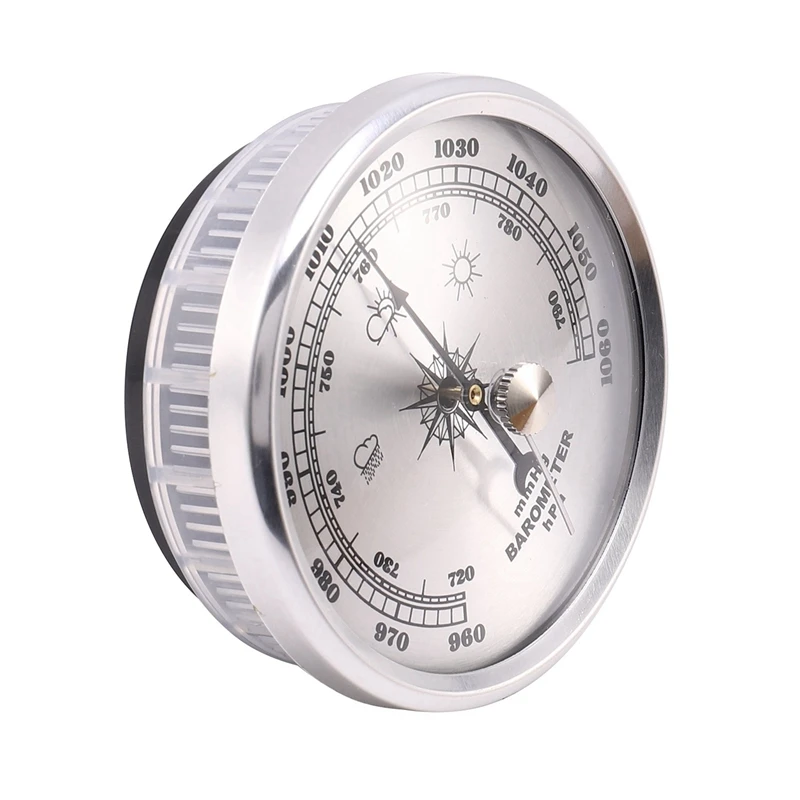 

5X For Home Pressure Gauge Weather Station Metal Wall Hanging Barometer Atmospheric Multifunction Thermometer Hygrometer