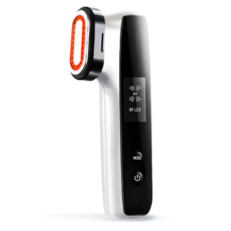 

New Factory RF&EMS Electric Face Massager LED Photon Therapy Skin Lifting Black & White Plastic Anti Aging Wrinkle Removal US Pl