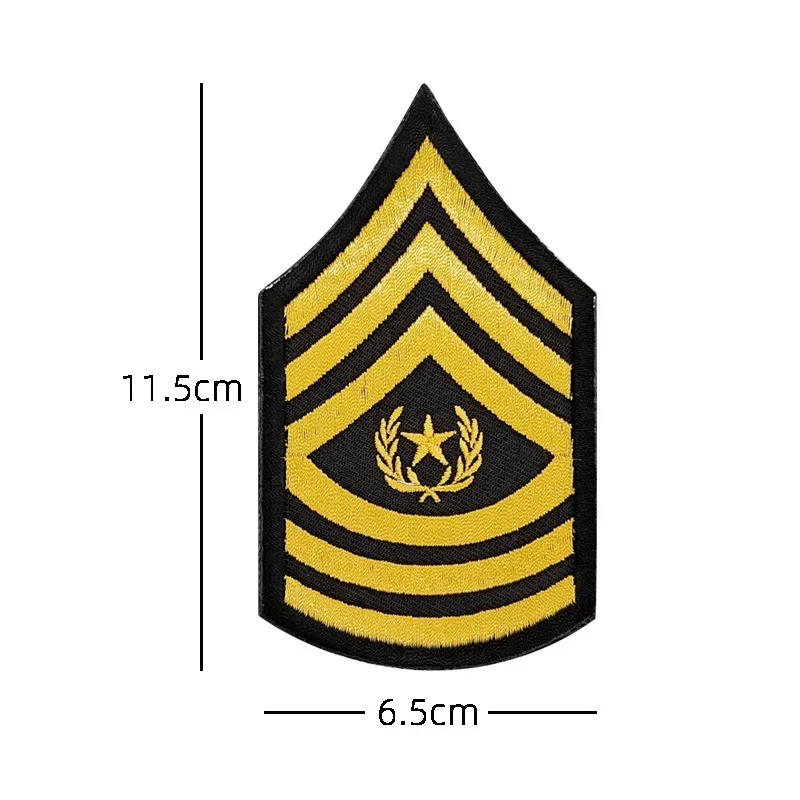 Distintivo della spalla della giacca di volo toppe ricamate con gancio e anello emblema del livello militare distintivo Morale braccialetto tattico