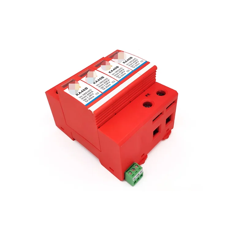 

KA40B4 трехфазный модуль молниезащиты переменного тока C-уровень 40KA трехфазное устройство молниезащиты мощностью 380 В