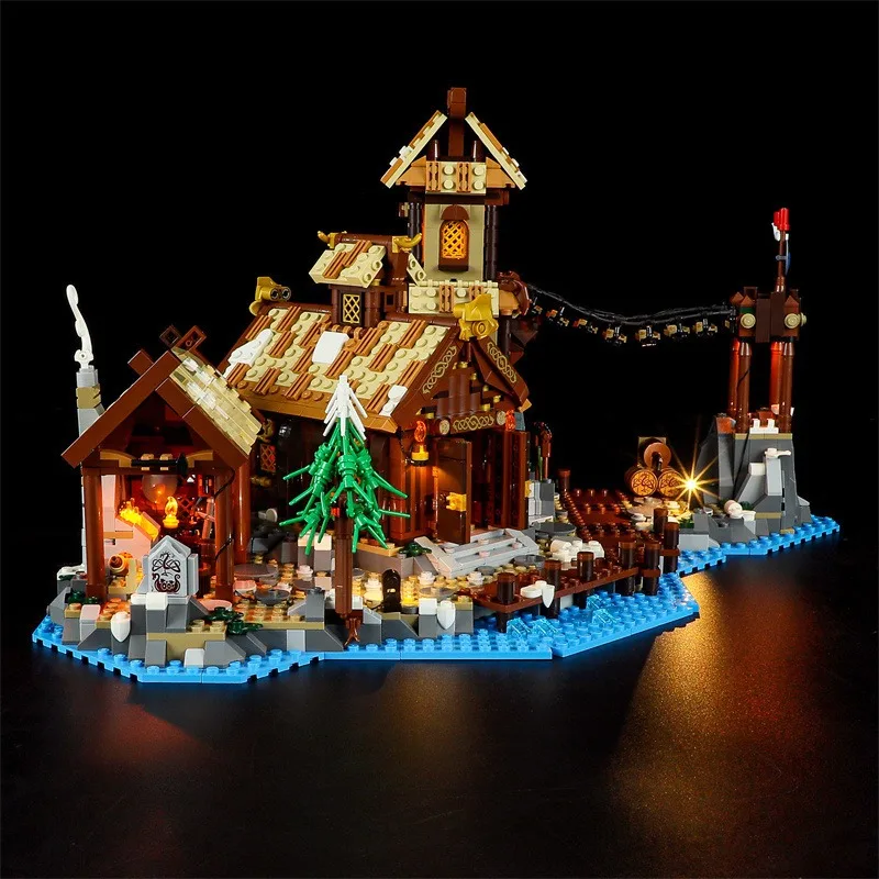 

LED Light Kit for 21343 Creative Expert Medieval Viking Village House Building Blocks (Only LED Light) Bricks Toys Set Gifts