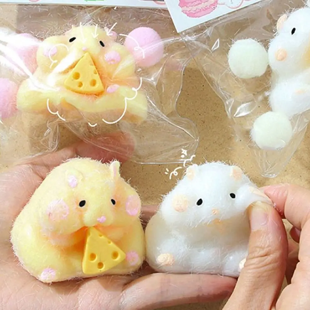 Criceto Squishy Giocattolo Mushy Silicone Mochi Giocattolo Fuzzy Carino Criceto Fatto A Mano Bello Agitarsi Giocattolo Alleviare Lo Stress Relax Regalo