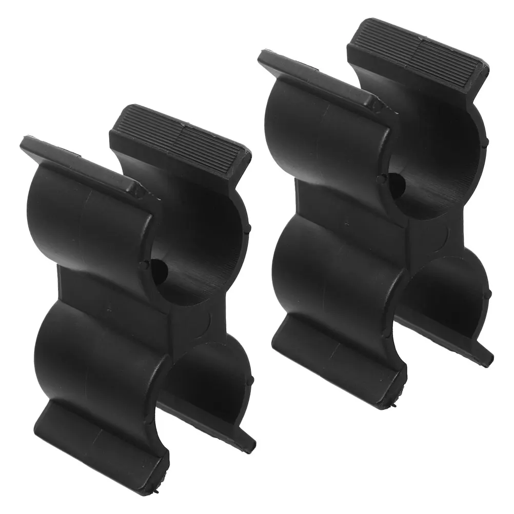 

2Pcs Double Port Pipe Clamp Set Plastic Clips for Marine Rv Boat Pipe Connection Shelf Fastener Accessories Double Port Clips