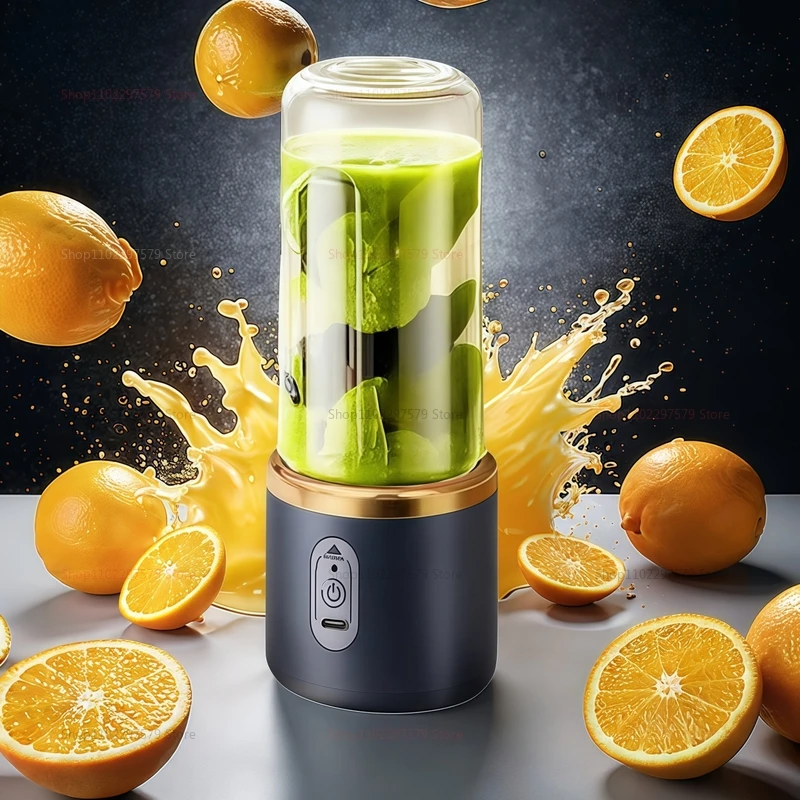 خلاط عصارة محمول 400 مللي عصارة فواكه كهربائية USB شحن الليمون والبرتقال كوب عصير الفاكهة آلة خلاط عصائر 2 أكواب #5