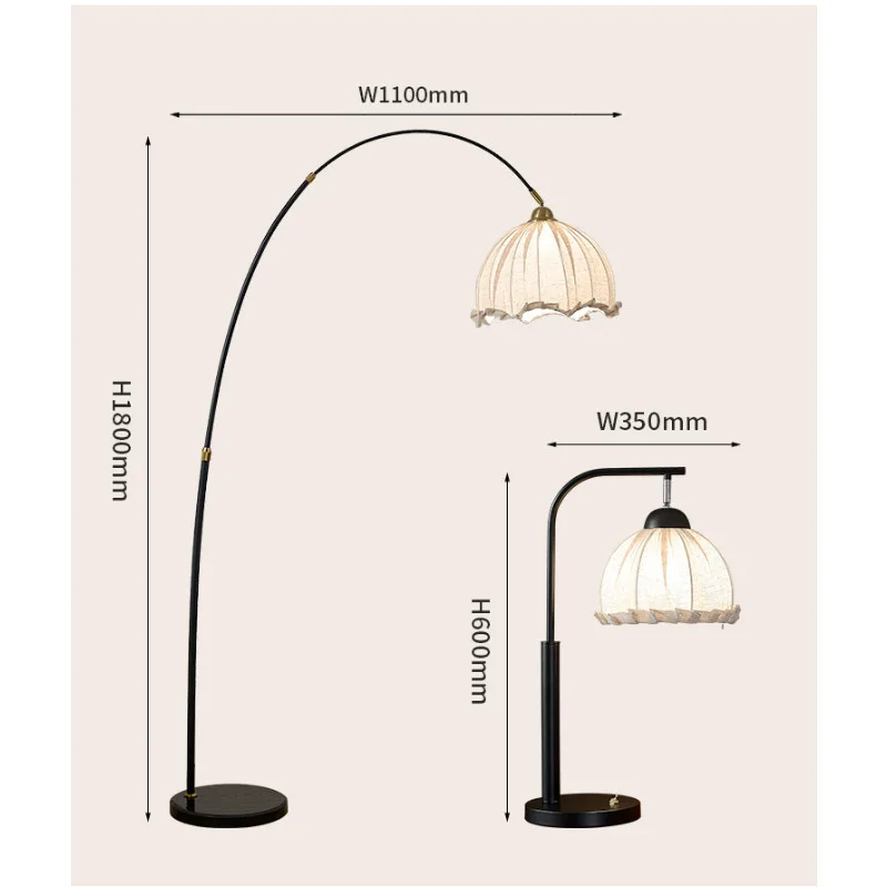 Simple Fishing Led Floor Lamps for Living Room Sofa Side Ambiance Standing Lamp Study Room Eye Protection Reading Lights