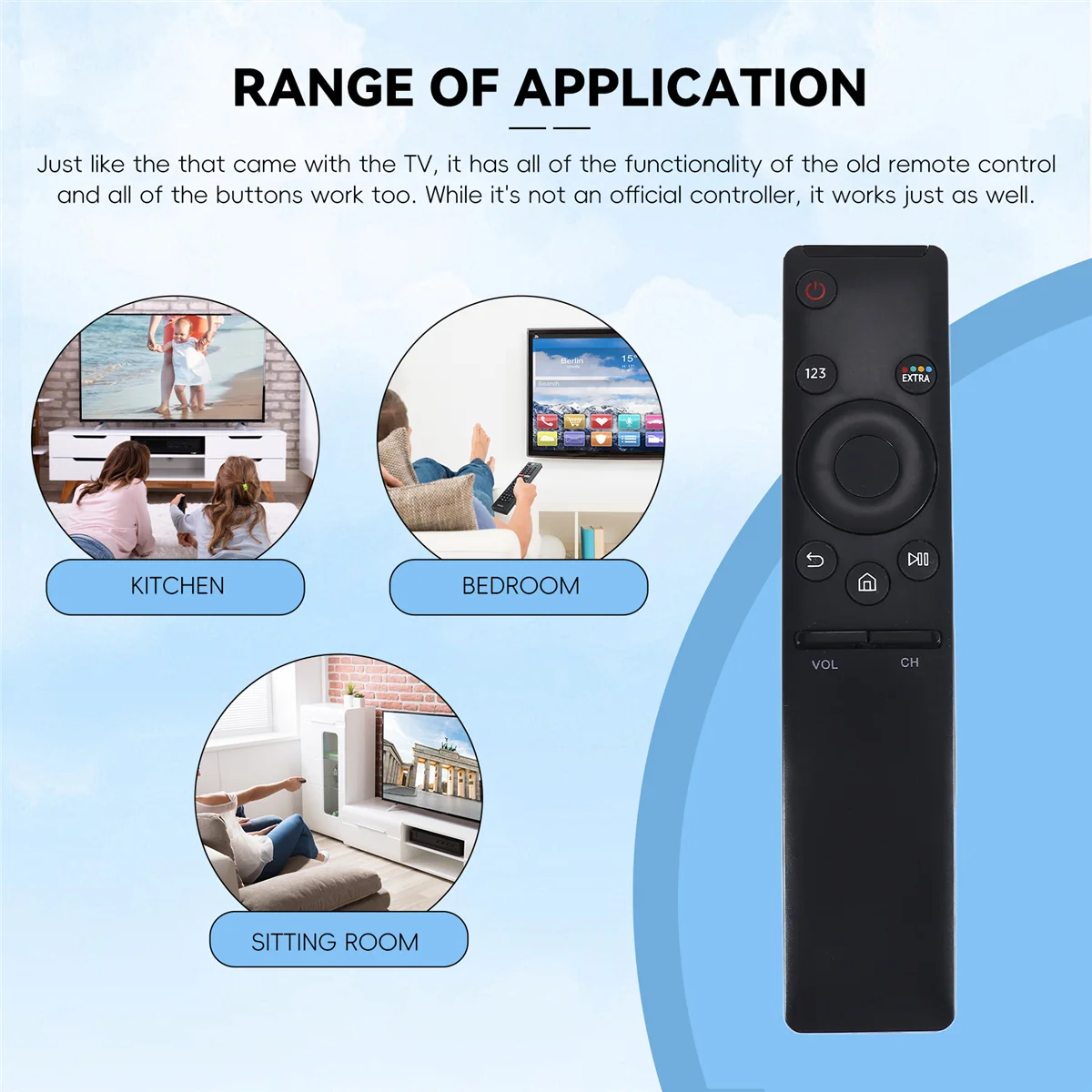 อะไหล่รีโมทคอนโทรลสำหรับซัมซุงสมาร์ททีวีจอแอลซีดี LED ทีวี4K BN59-01259E BN59-01259B BN59-01241A BN59-01260A