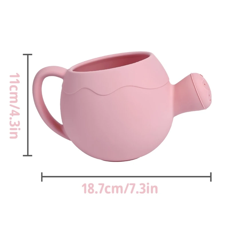 F19F Silicone Kids Watering Can Beach Toy Sand Play Toy Baby Watering Toy Candy Color