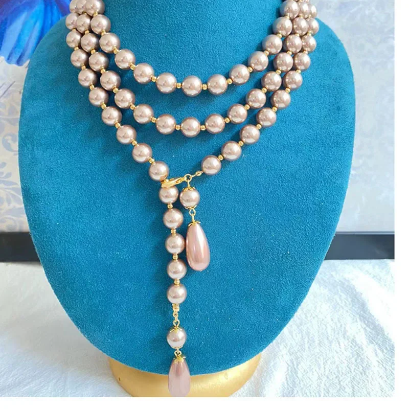 

2024 new natural freshwater pearl necklace, all hand-worn beads multi-layer pearl clavicle chain,women's wedding banquet jewelry