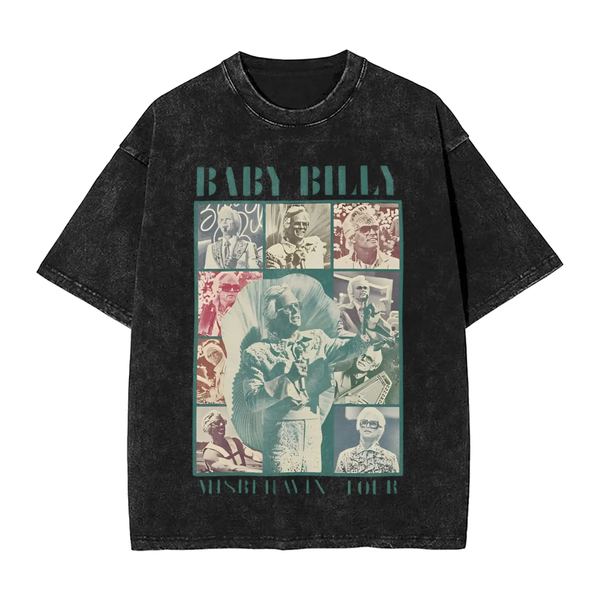 

BABY BILLY TEENJUS TOUR 2025 стираная футболка уличная футболка в стиле хип-хоп в стиле ретро футболки топы для мужчин и женщин с коротким рукавом Harajuku