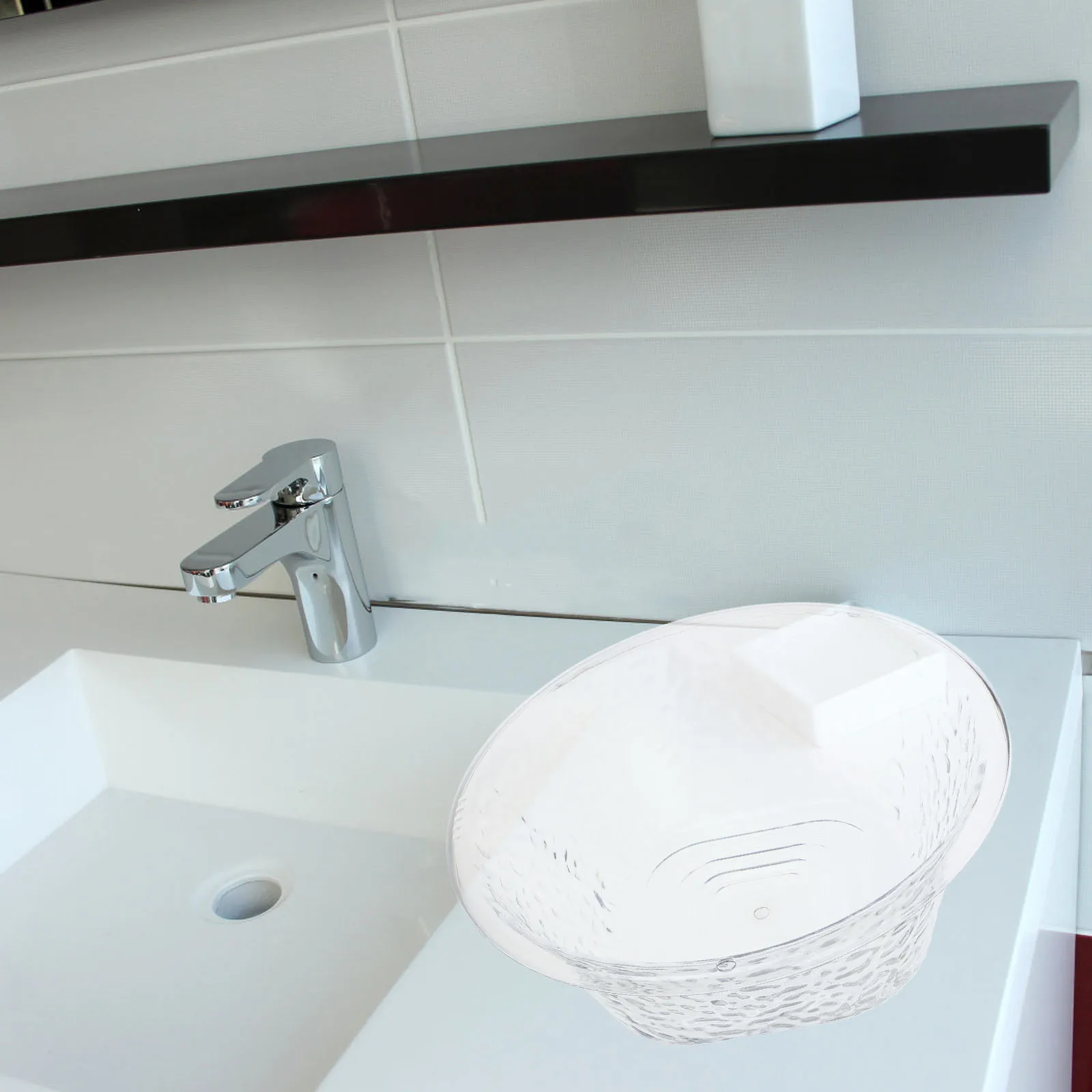 

Water Ripples Basin Multipurpose Plastic Household Washing Tub for Face Laundry Vegetables Transparent Large Capacity