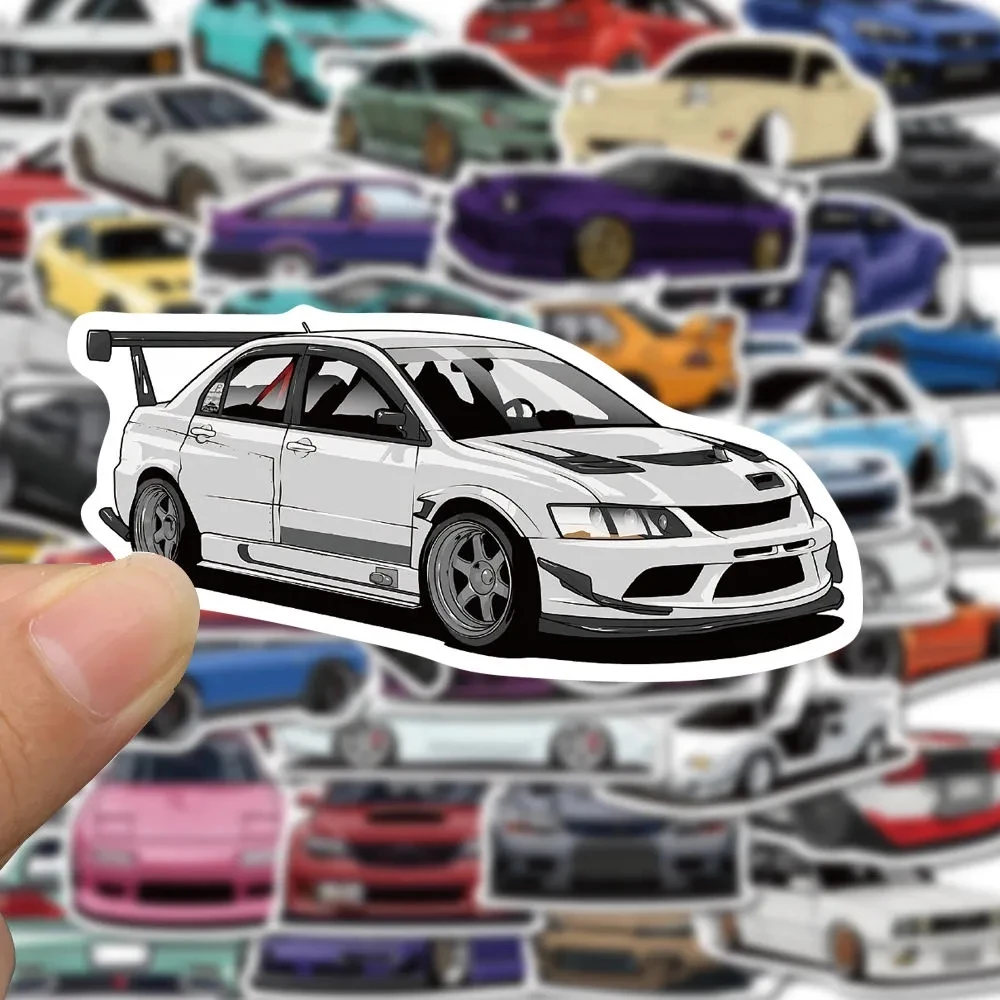 10/30/50/100pcs Cool Car Styling JDM Modification Stickers for Skateboard Bicycle Helmet Motorcycle Mixed Vinyl Decals Sticker