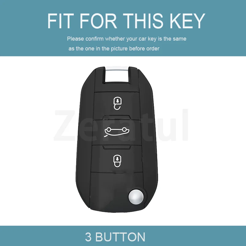 For Citroen C3 C4 Berlingo TPU Car Flip Folding Key Case Shell Fob Cover For Peugeot 301 308 2008 307 3008 RCZ 508 408 208 2008