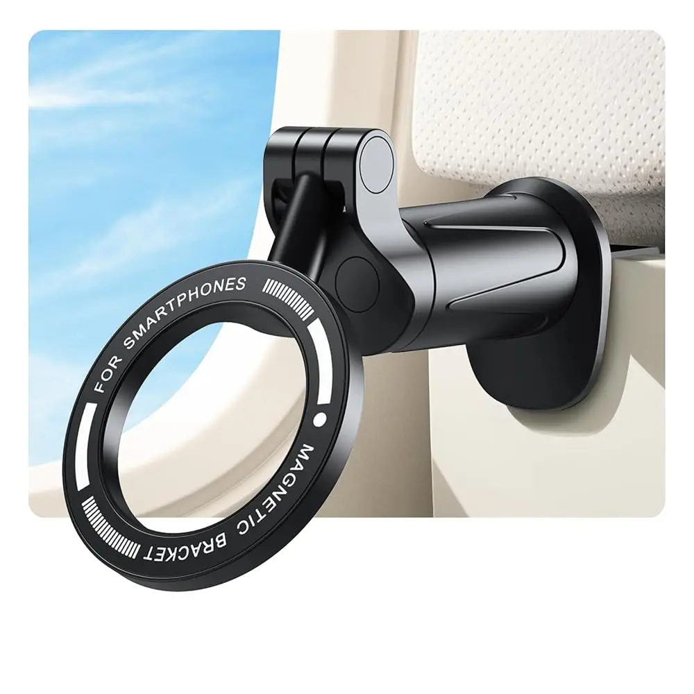 

Airplane Travel Essentials Phone Holder, for Magsafe Universal 360 Degree Rotation Airplane Gadgets Phone Mount for Flight Eu