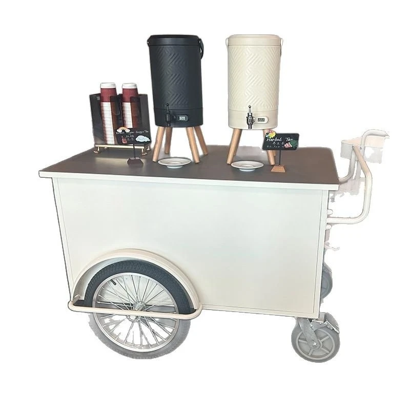 

Customizable wrought iron float movable stall shopping mall sales stall snacks promotional activities multi-functional trolley