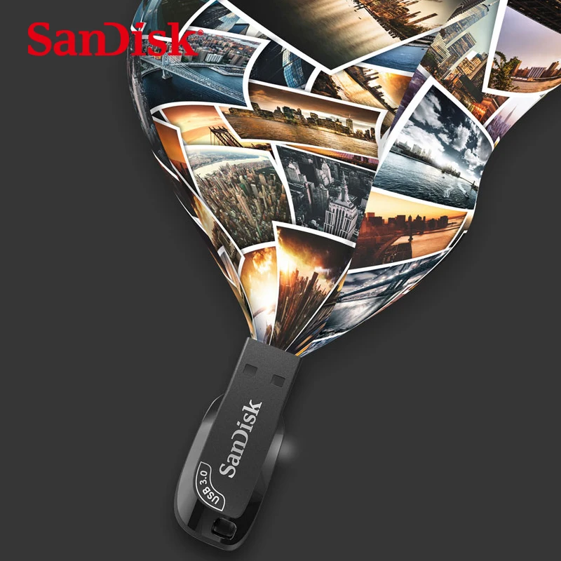 SanDisk USB 3.0 펜 드라이브, 울트라 시프트 플래시 드라이브, USB 펜 드라이브 메모리 스틱, 자동차 U 디스크 플래시 디스크, 정품, 128GB, 64GB, 32GB