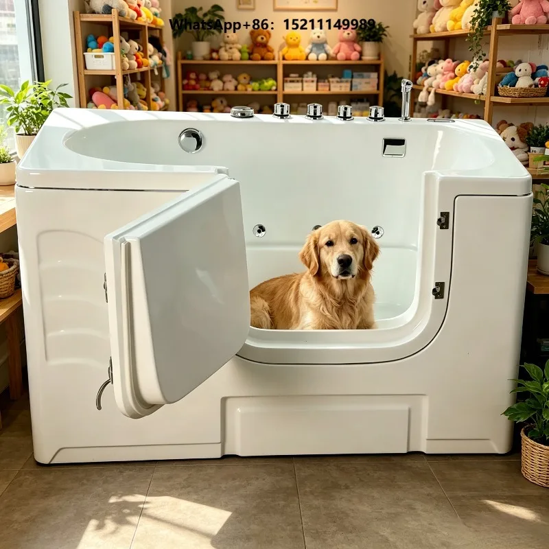 Freestanding Integrated Water Heater Mobile Groomer Portable Heated Dog Wash Station