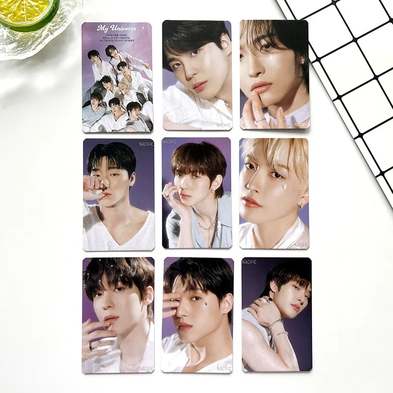 9pcs/set Kpop ATEEZ Spokesperson Co-branded Card Album Lomo Card Hongjoong Seonghwa Yunho Yeosang Mingi Postcard Collector Card