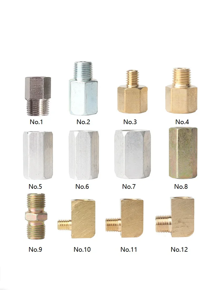 M6 M8 M10 M12 Brass/Carbon Steel/Aluminum Female - Male Thread Nipple Fitting Pipe Fitting Adapter 90 Degree Elbow Union Connect