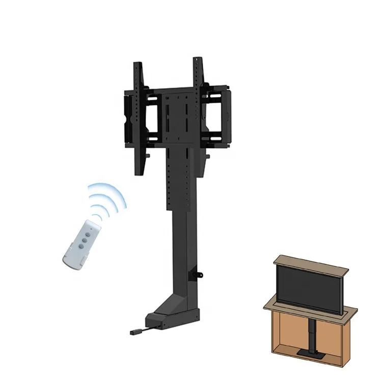 32-70inch TV Lift Motorized TV Automation System With Mounting Brackets Remote Control Max Height TV Lift