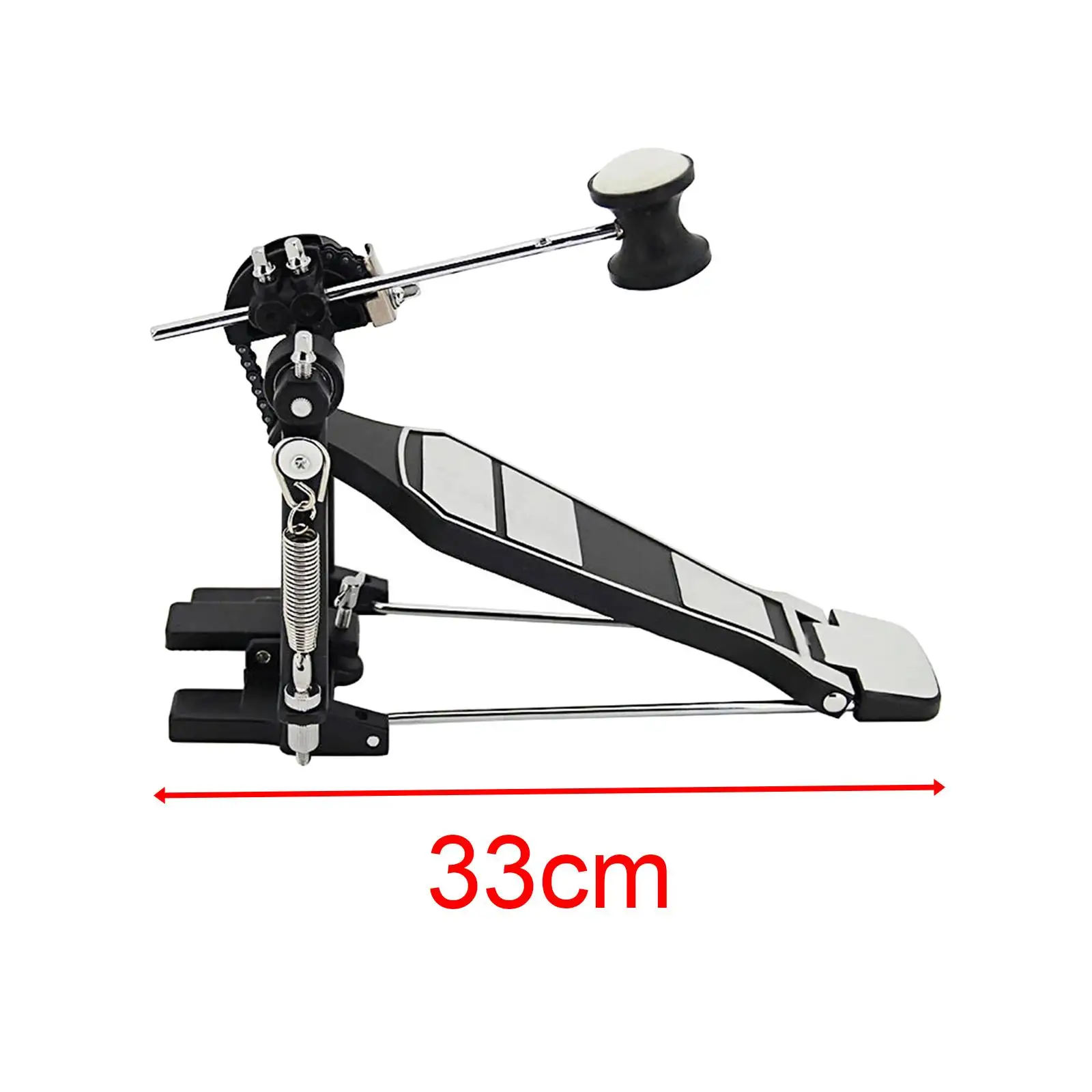 precision-single-kick-drum-pedal-thick-chain-wide-pedal-plate-durable-construction-for-bass-drum-practice-and-studio-drum-rigs
