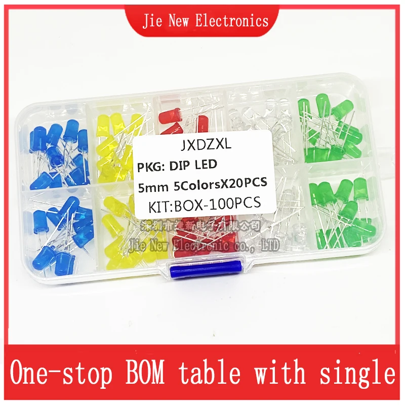 3mm LED 5mm LED F3 F5 Round LED Ultra Bright White Green Yellow Blue White Red Light Emitting Diode For Diy Kit