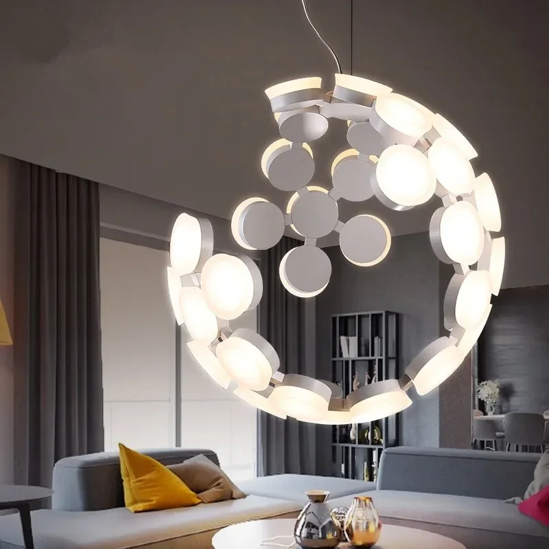 Postmodern creative personality crescent bay art fashion living room chandelier