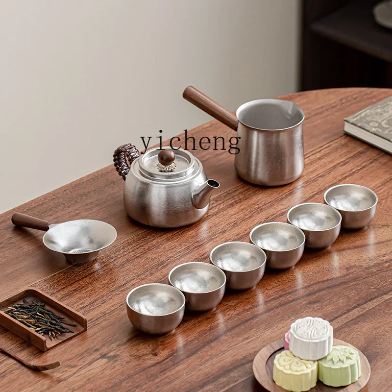 CB-8  Pure Titanium Tea Set Complete Gift Box for Elders, Friends, Teachers, Birthday Gift