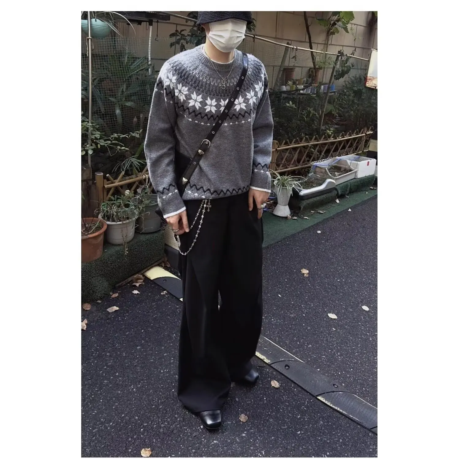 

American Retro Knitted Island Sweater Men Women Lazy High Quali Couple Overhead Knitted Top Warm Casual Loose Fit Long S...