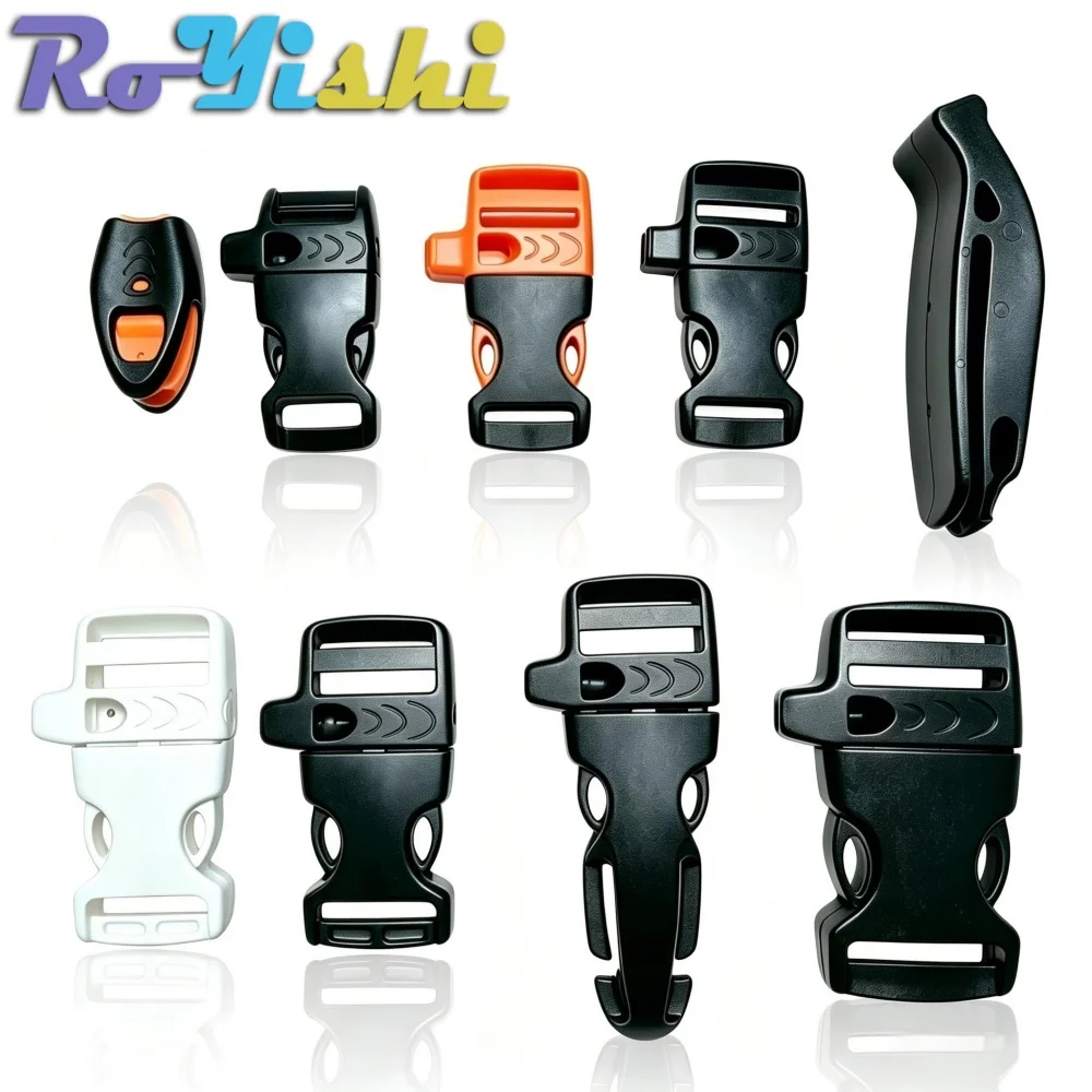 Survival Whistle Side Release Buckle Rope End Tail Clip Paracord Zipper Pull For Backpack Lanyard Dog Collar