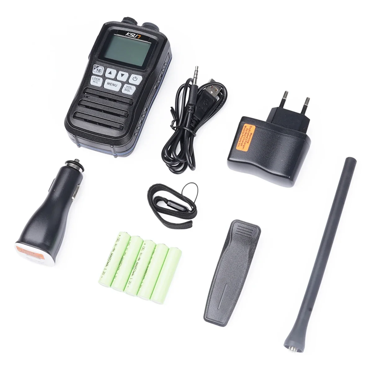 KSUN P25 Walkie Talkie Floating Handheld Radio VHF Marine Boat Radio Waterproof IP-X7 Submersible  Long-Range Communication