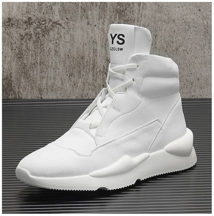 New Designer Platform Shoes for Men Chunky Sneaker Fashion Leather Casual Sport Shoes Comfortable Thick-soled Athletic Shoes