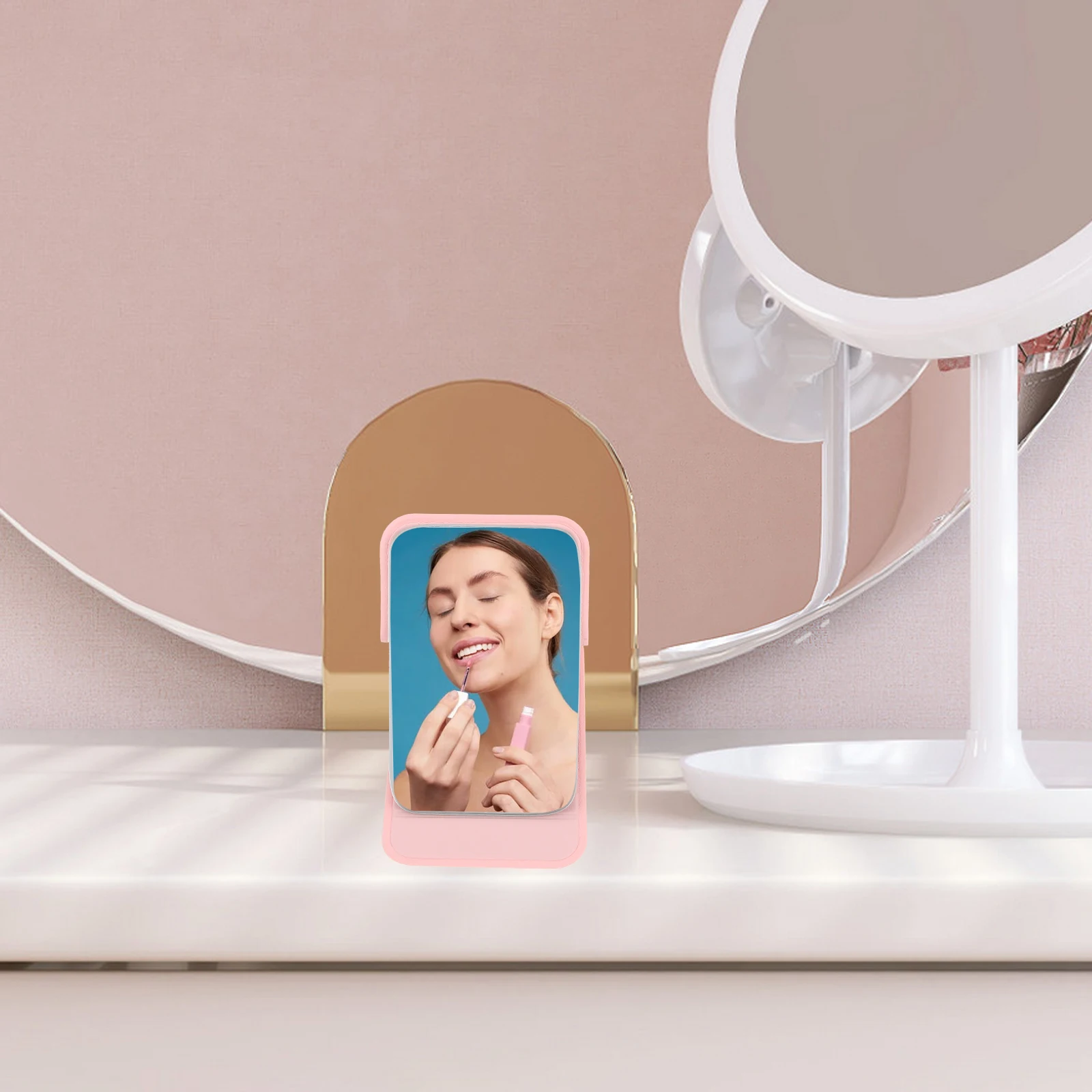 

Makeup Vanity Mirror Compact for Women Handheld Folding Small Cute Mirrors Purse