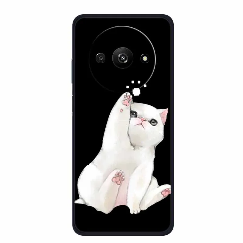 6.71" For Xiaomi Poco C61 Case Anti-knock Silicone Black Soft Back Cover Case For Poco C61 Phone Case C 61 PocoC61 Cute Cartoon image 4