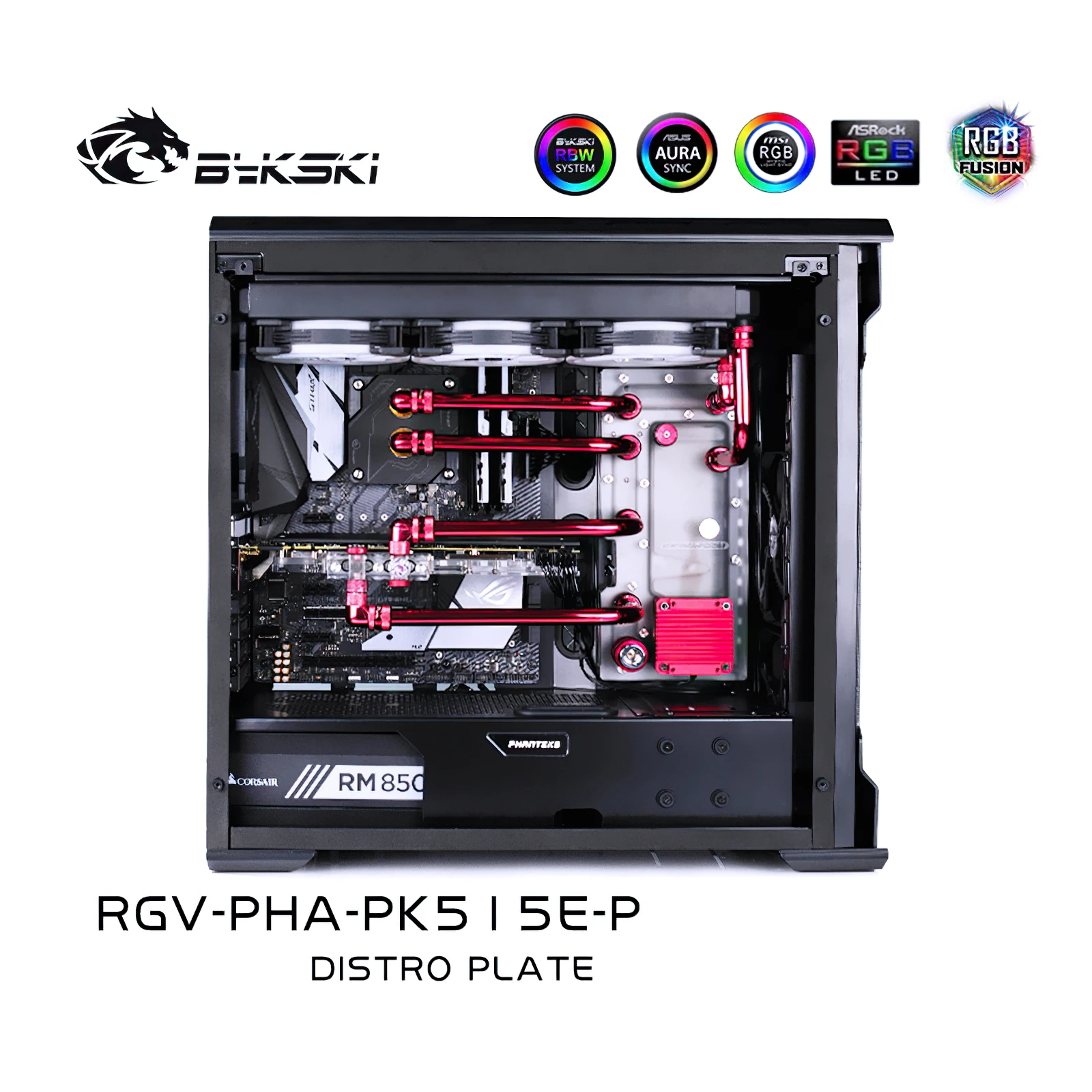 Bykski Water Cooling Distro Plate Kit for Phanteks PS-ES515ETG Chassis Case CPU GPU RGB RGV-PHA-PK515E-P